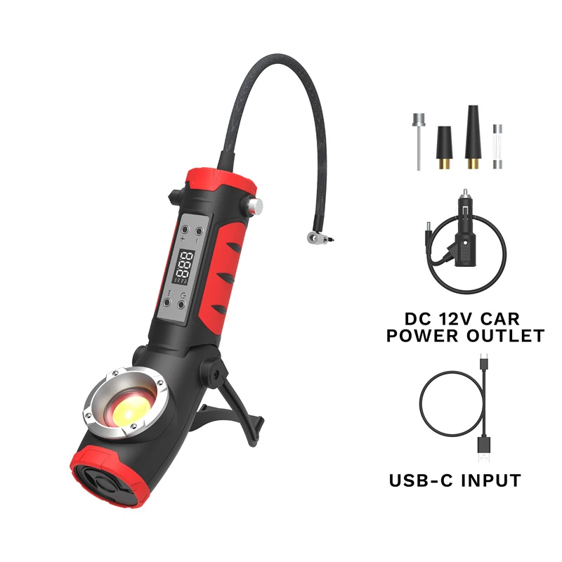Cordless Tire Inflator With LED Work Light best
